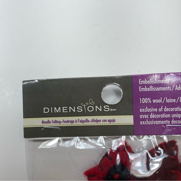 Red Cardinal Birds 100% Wool Felt 10 (2) Packs Embellishments Needle Felting - Picture 11 of 15